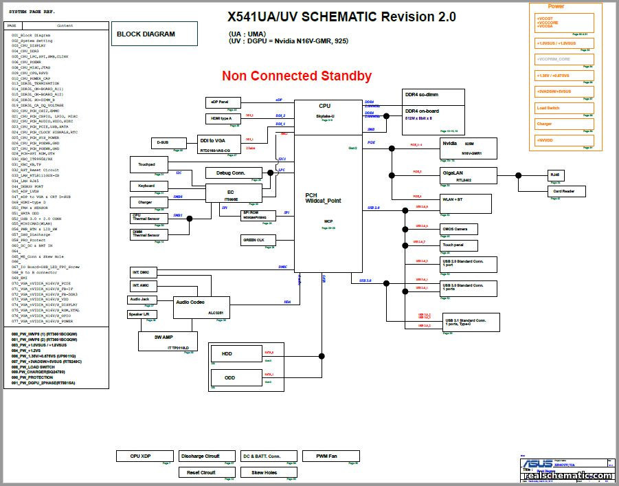 Asus x541uvk схема