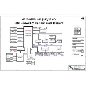 HP Notebook 14-bp series PCB: G72D