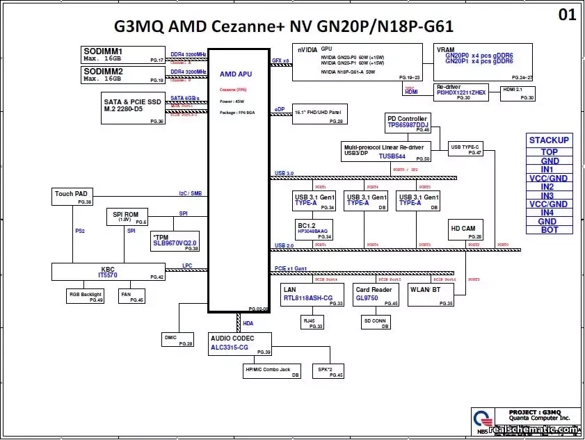 NEC NR2 QUANTA NR2 MLB REV 1A SCH Service Manual download, schematics, eeprom, r