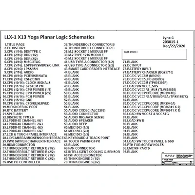 Lenovo Thinkpad X13 Yoga Gen 2 schematic