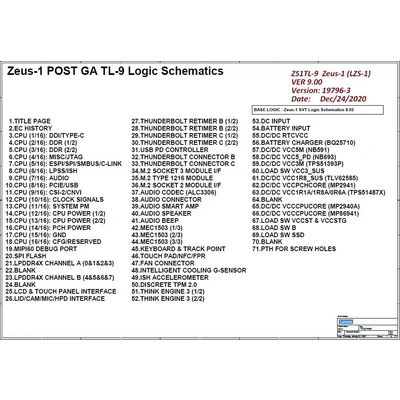 Lenovo ThinkPad X1 Nano Gen 1 PCB: ZS1TL schematic