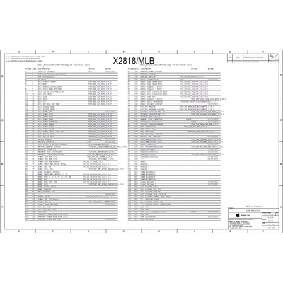 Apple MacBook Air 13 A3113 M3 2024 PCB: 820-03285 schematic