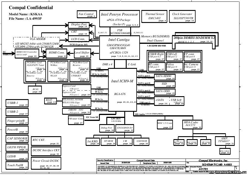 Toshiba Satellite A500 / A505 (DDR3) schematic boardview