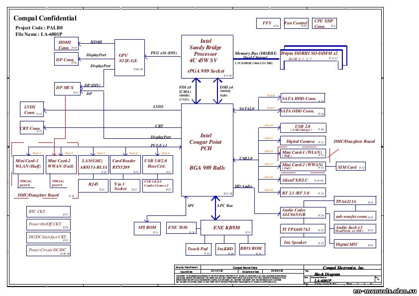 Dell Alienware M14x R1 schematic boardview