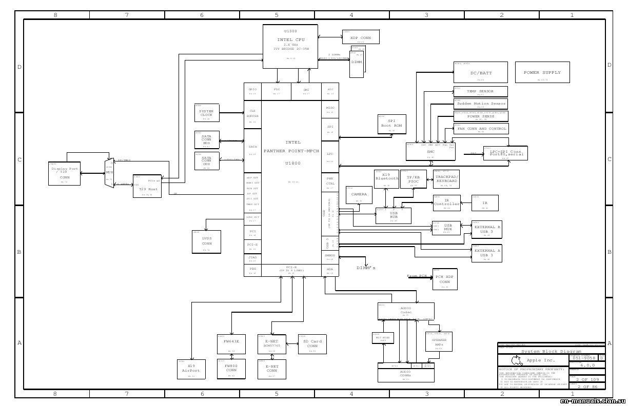 Schematic boardview Apple MacBook Pro A1278
